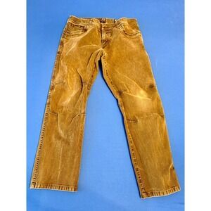 Kuhl Vintage Patina Dye Pants 38x30 Khaki Cotton Stretch Outdoor Hiking Work